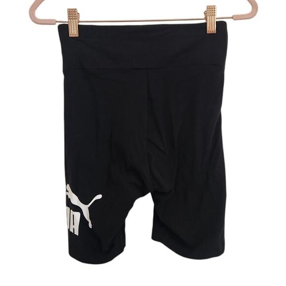 NWT Puma Women's Bike Shorts Black White Logo XS - Picture 6 of 7